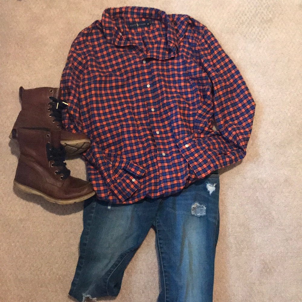 Ralph Lauren plaid Button Down (Boyfriend fit!)